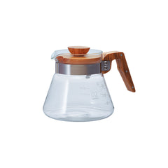 Hario V60 Olive Wood Glass Server 600ml