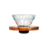 Hario V60 Glass Coffee Dripper Olive Wood - Size 01