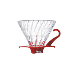 Hario V60 Glass Coffee Dripper Red - Size 02