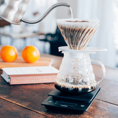 Hario V60 Glass Coffee Dripper White Size 02