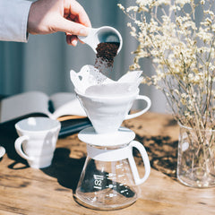 Hario V60 Ceramic Coffee Maker Kit Size 02 (White)